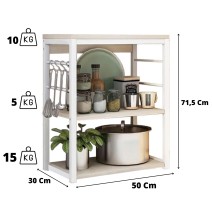 Estanteria 50x30x71,5cm blanco-natural