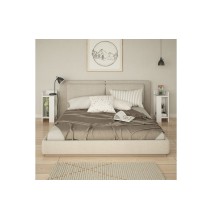 Set de 2 Mesitas de Noche Blancas Immerse, 27x25x60 cm, con 2 Estantes, Diseño Moderno